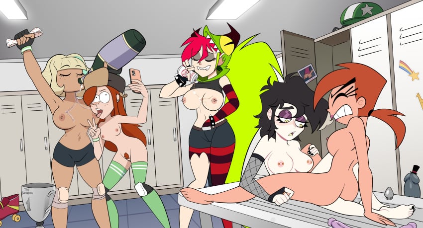 5girls ass barefoot breasts cartoon_network crossover deadinside97 demencia_(villainous) disney feet female gravity_falls hat jackie_lynn_thomas kittensneeze lesbian_sex masturbation nickelodeon nipples nude oc pierced_nipples piercing pubic_hair redhead scissoring sex shirt_lift small_breasts star_vs_the_forces_of_evil tagme the_fairly_oddparents toes topless tribadism vicky_(fairly_odd_parents) villainous wendy_corduroy yuri