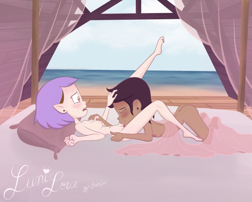 2girls amity_blight amity_blight_(beta) breast_grab breast_grab_during_sex canon_couple cunnilingus disney disney_channel female female_only luz_noceda multiple_girls purple_hair the_owl_house yuri