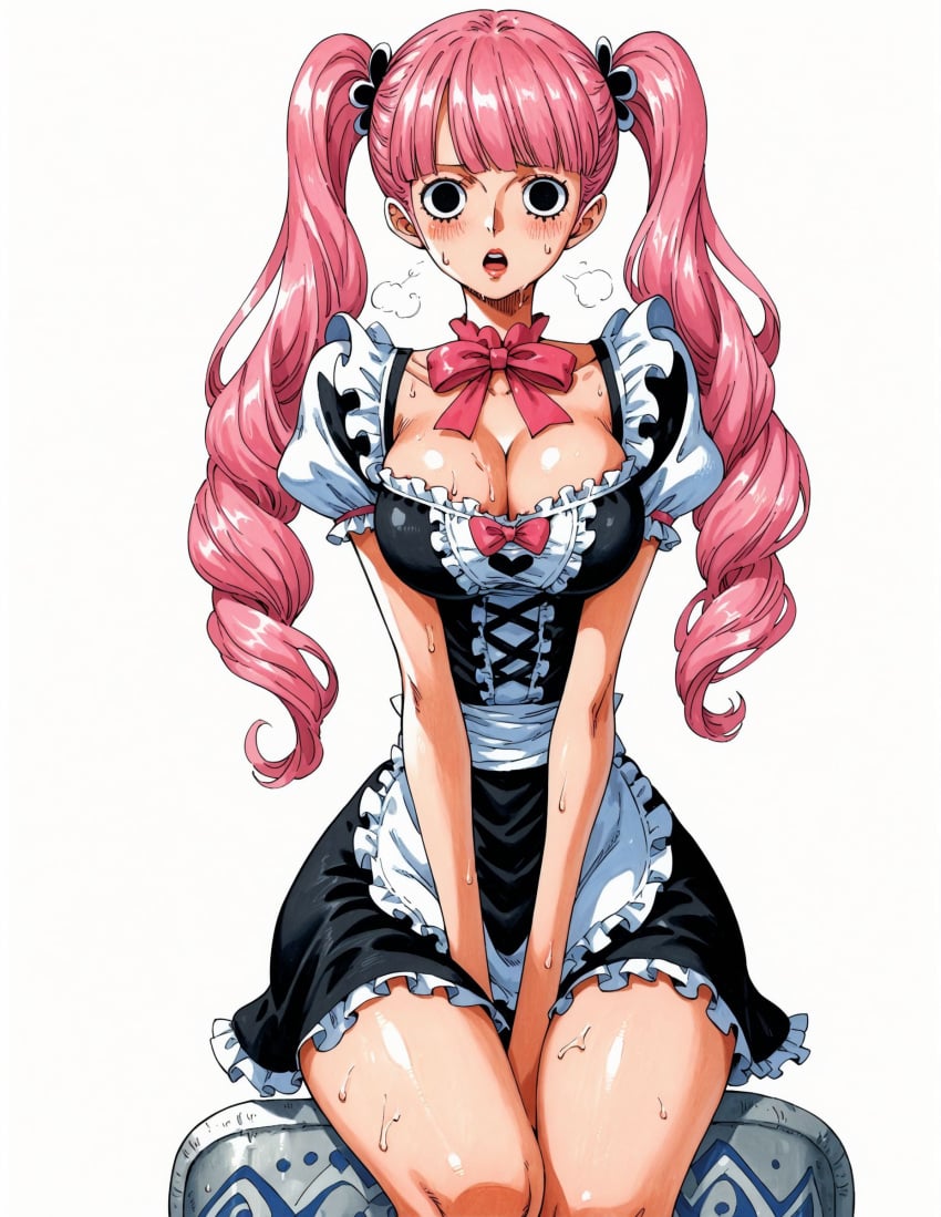 ai_generated alluring black_eyes blush busty female female_focus female_only looking_at_viewer maid maid_dress maid_outfit maid_uniform one_piece open_mouth perona pink_hair ponytails seducing seduction seductive seductive_body seductive_eyes seductive_gaze seductive_look seductive_mouth seductive_pose shiny_hair shiny_skin steamy_breath sweat sweatdrop sweating sweaty sweaty_body twintails voluptuous voluptuous_female yashin