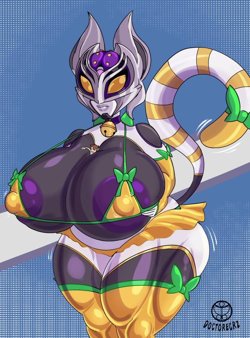 alien alien_humanoid arketrix bell ben_10 benjamin_tennyson_(doctorecrz) big_breasts bikini brazilian_flag breasts_bigger_than_head bubble_butt cat_ears cat_tail chaquetrix chubby collar curvy doctorecrz dumptruck_ass gargantua_(doctorecrz) giantess gigantic_breasts gilf golden_bikini oc original_character puffy_nipples self_upload size_difference thick_thighs ultraman_(franchise) ultrawoman