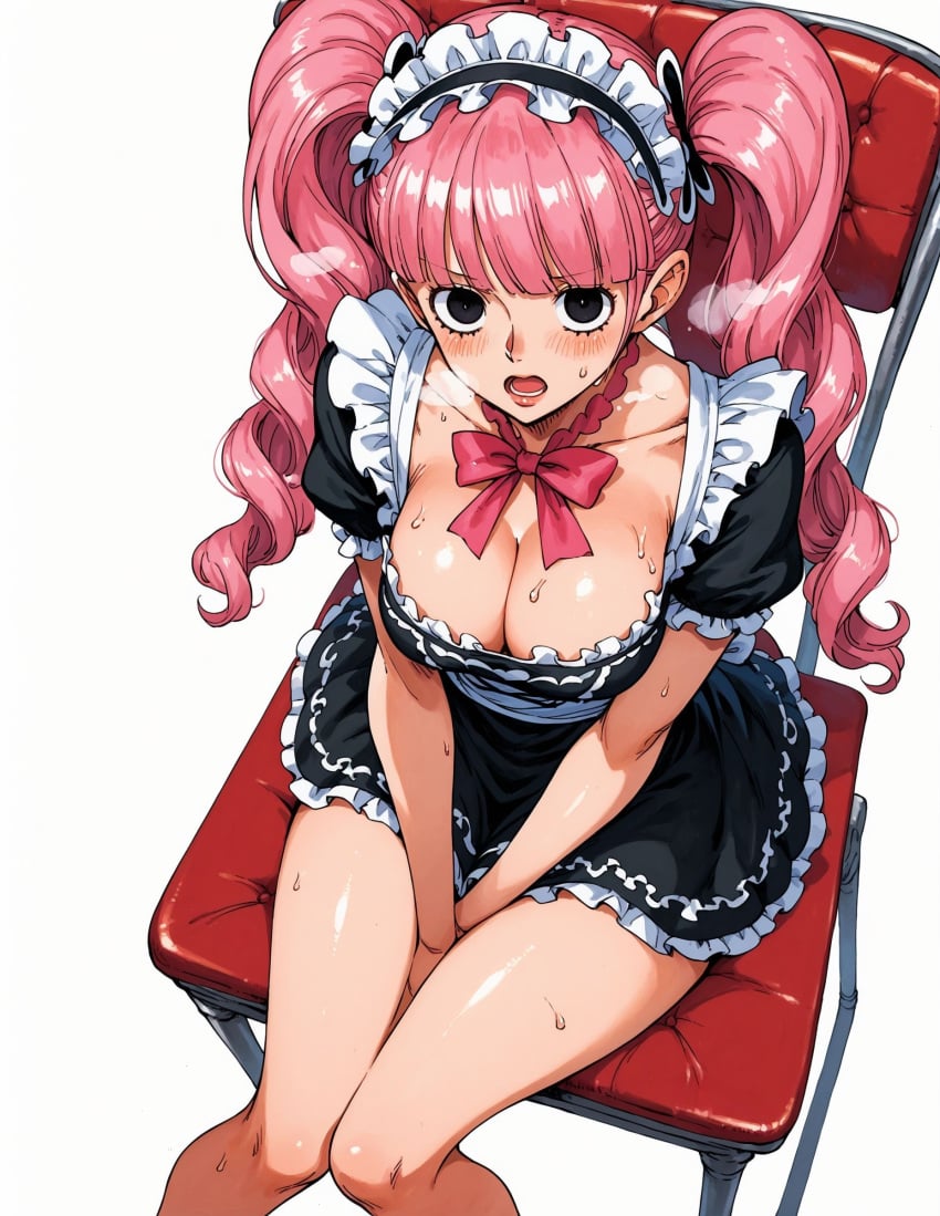 ai_generated alluring black_eyes blush busty female female_focus female_only looking_at_viewer maid maid_dress maid_outfit maid_uniform one_piece open_mouth perona pink_hair ponytails seducing seduction seductive seductive_body seductive_eyes seductive_gaze seductive_look seductive_mouth seductive_pose shiny_hair shiny_skin steamy_breath sweat sweatdrop sweating sweaty sweaty_body twintails voluptuous voluptuous_female yashin