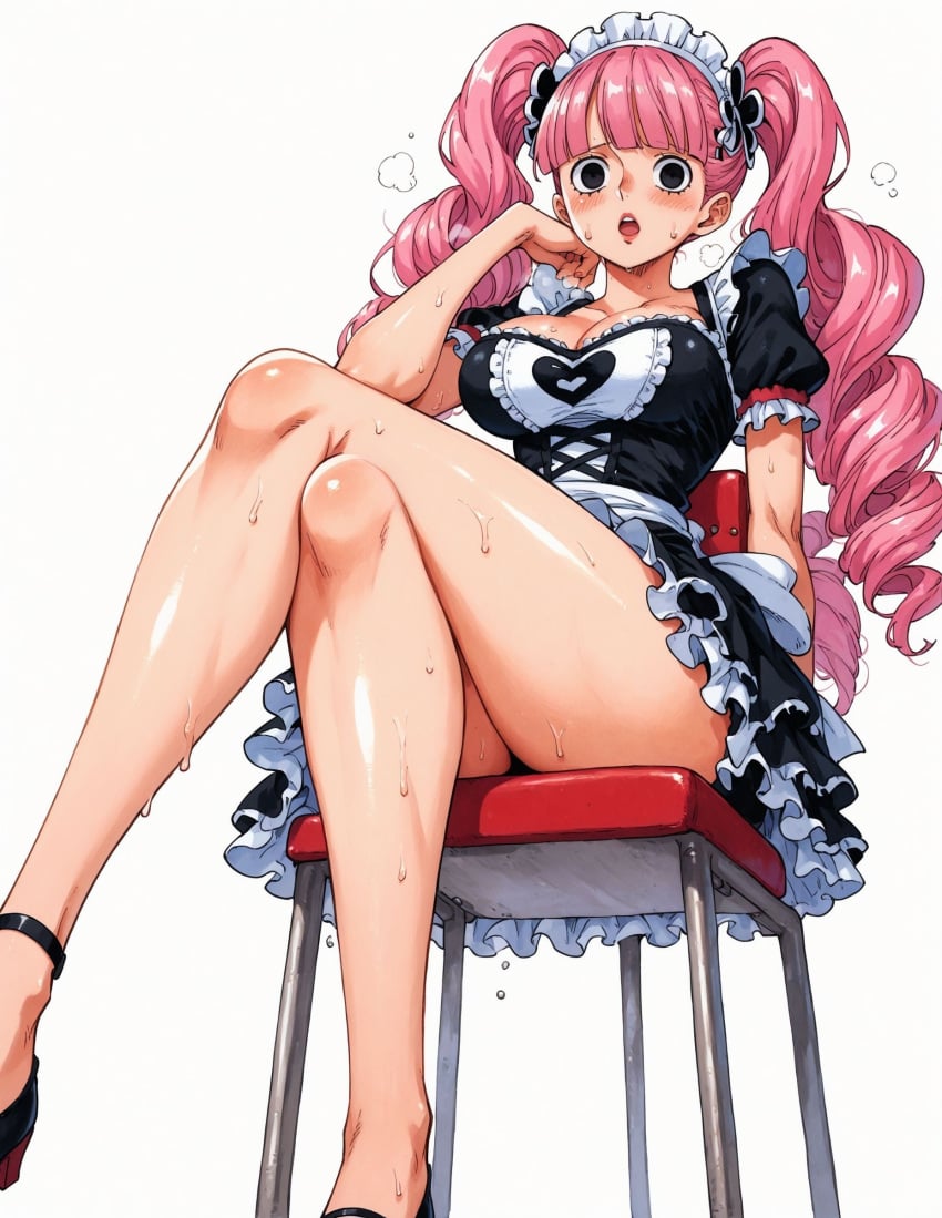 ai_generated alluring black_eyes blush busty female female_focus female_only looking_at_viewer maid maid_dress maid_outfit maid_uniform one_piece open_mouth perona pink_hair ponytails seducing seduction seductive seductive_body seductive_eyes seductive_gaze seductive_look seductive_mouth seductive_pose shiny_hair shiny_skin steamy_breath sweat sweatdrop sweating sweaty sweaty_body twintails voluptuous voluptuous_female yashin