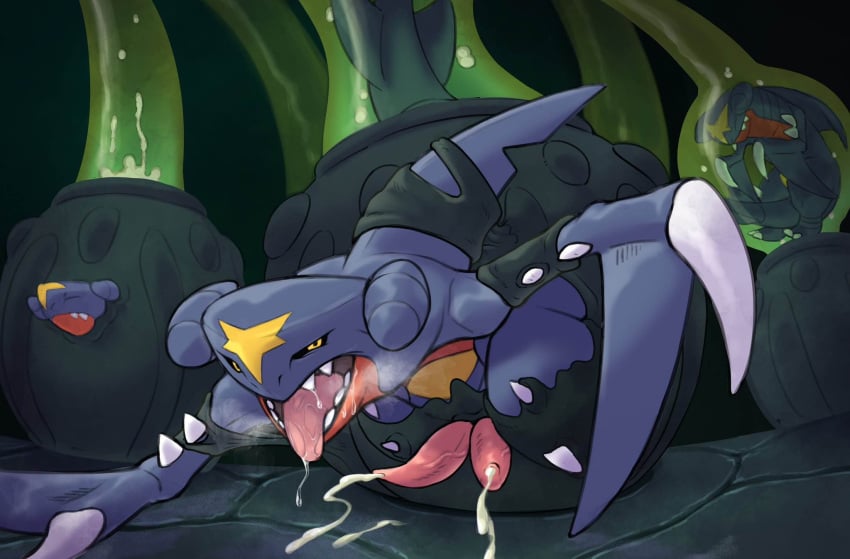 2_penises animal_genitalia animal_penis artificial_birth birth bodily_fluids clone cloning cloning_device cloning_machine cloning_tank cloning_tanks containment_tube cum cum_on_the_ground cumshot curled_up ejaculation emerging erection fangs feral garchomp generation_4_pokemon genital_fluids genitals green_liquid group hatching hemipenes hi_res incubation laboratory laboratory_equipment laboratory_glassware latex leaking_cum liquid_latex male mewtwo_clone_machine mewtwo_strikes_back multi_genitalia multi_penis nintendo partially_submerged penis pod pokemon pokemon_(species) pokemon_the_first_movie sakusan_kc saliva saliva_string scientific_instrument sleeping slime stasis stasis_chamber stasis_tank sticky tapering_penis teeth test_tube tube