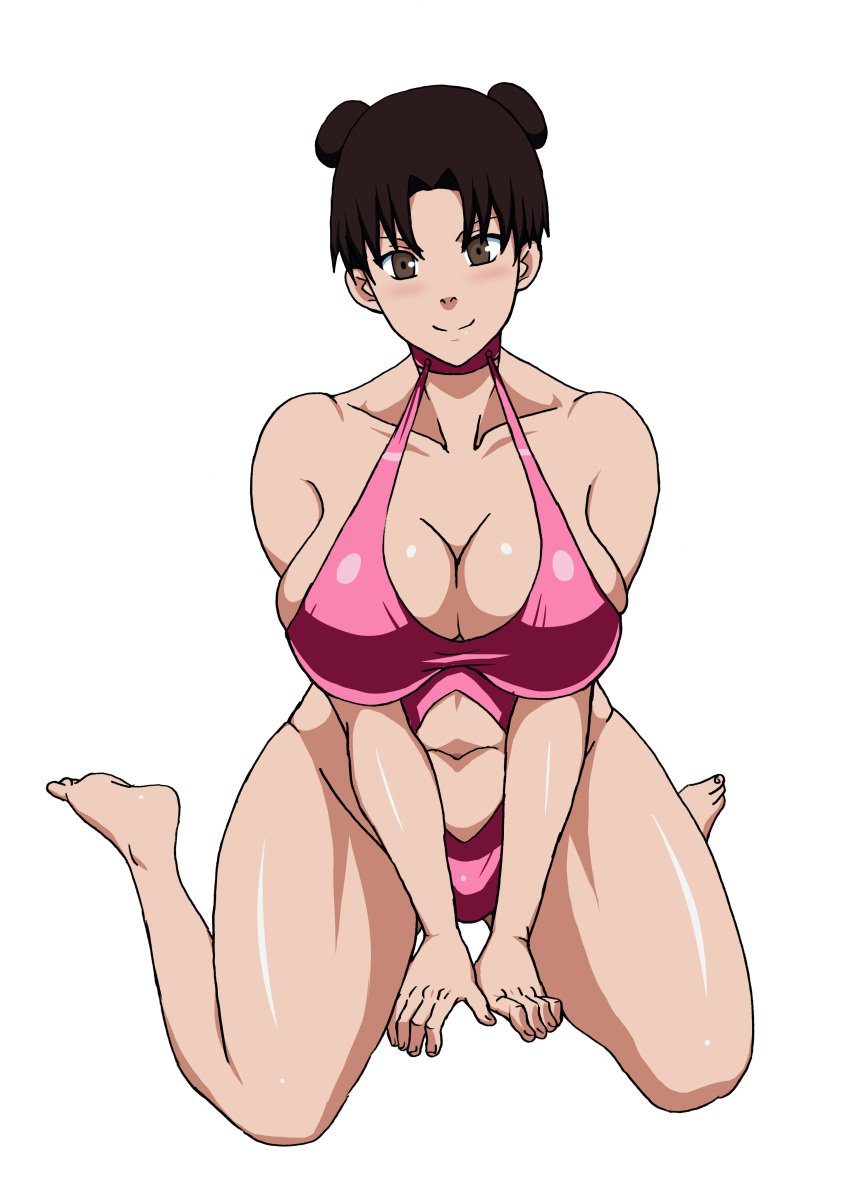 big_breasts female_only kneeling naruho tenten