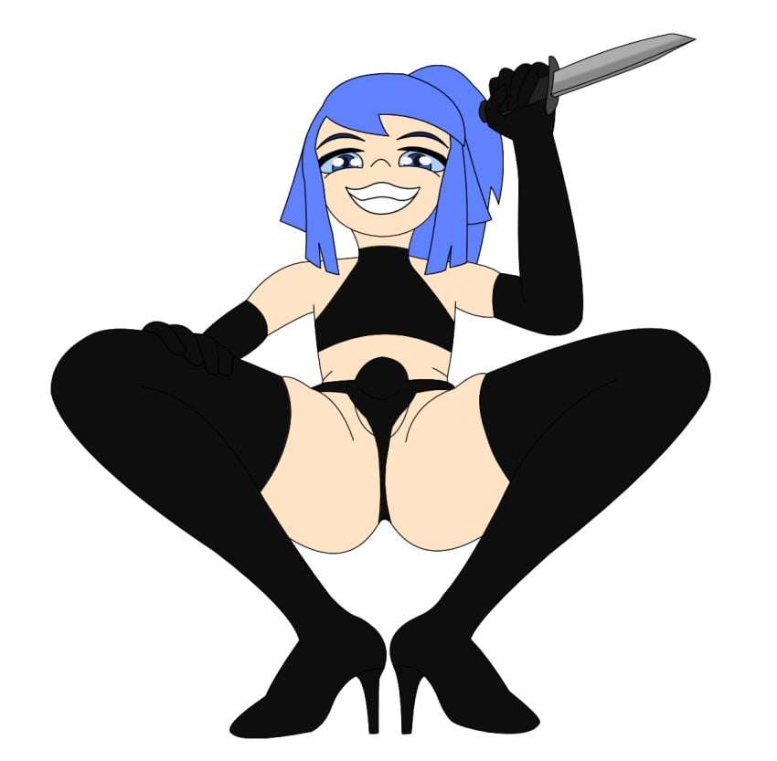 costume crossdressing femboy highheels kenny_diver knife lunars male panties simplistic skimpy weapon