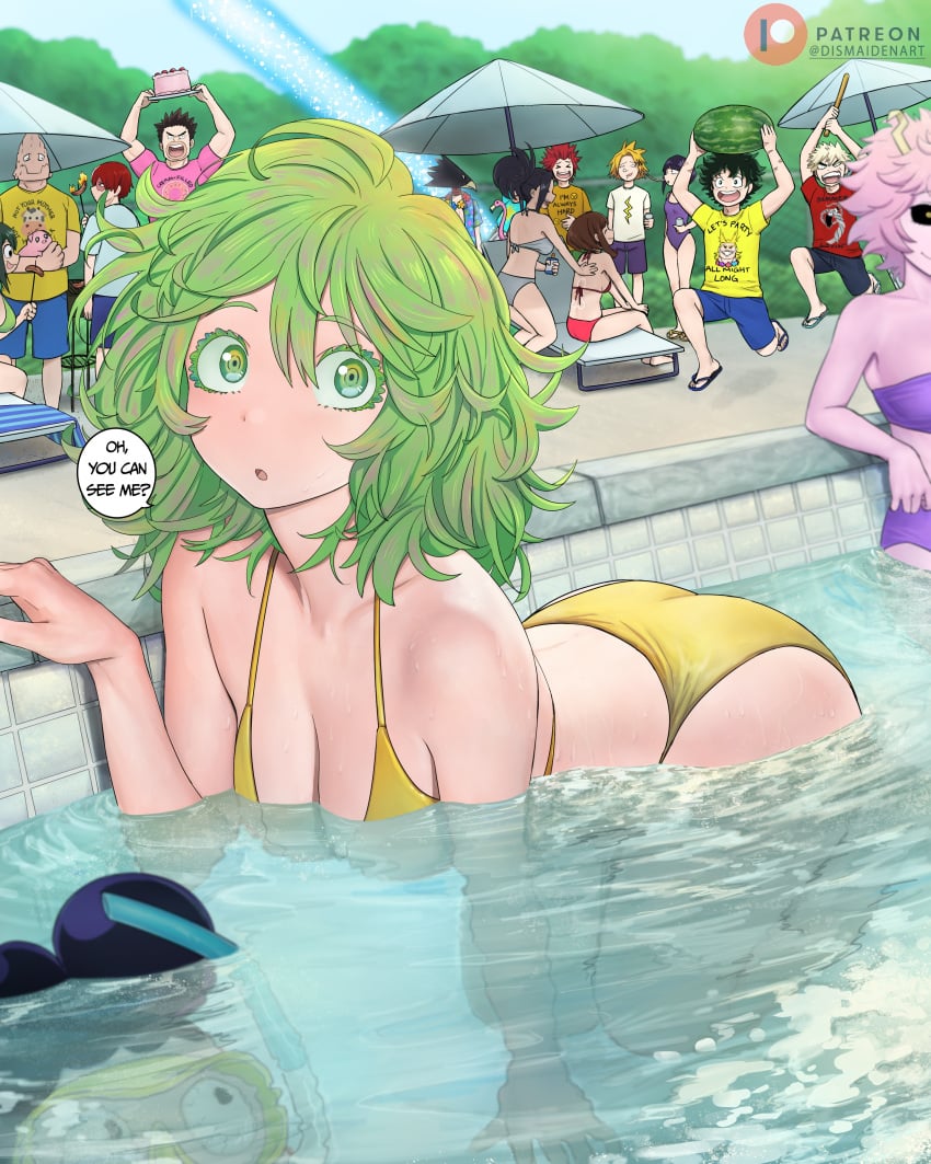 absolutely_everyone all_fours aoyama_yuuga big_ass big_breasts bikini cleavage denki_kaminari dismaiden eijirou_kirishima english_text female female_focus hagakure_tooru hagakure_tooru_(visible) in_water izuku_midoriya katsuki_bakugou kyoka_jiro male mina_ashido mineta_minoru minoru_mineta momo_yaoyorozu multiple_boys multiple_girls my_hero_academia ochako_uraraka pool pool_party poolside shouto_todoroki solo_focus surprised surprised_expression text thick_thighs tokoyami_fumikage tooru_hagakure tooru_hagakure_(visible) tsuyu_asui uraraka_ochako water wet wholesome yuga_aoyama