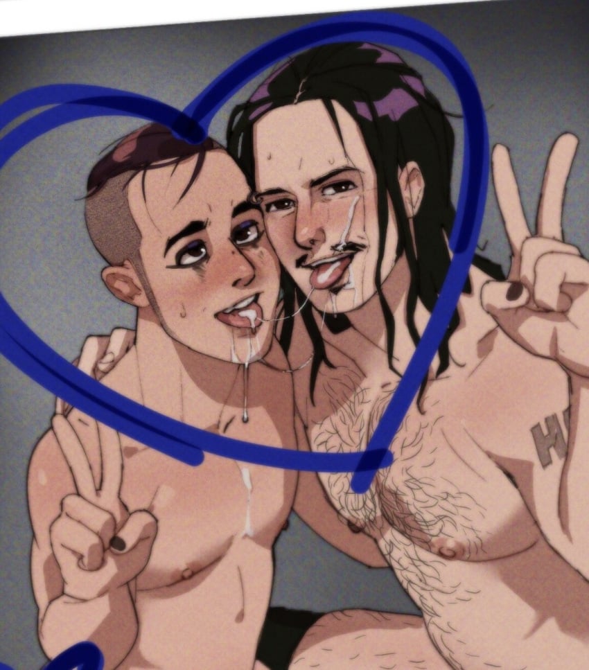 2boys ahe_gao daron_malakian face_closeup gay heart_drawned jonathan_davis korn long_hair no_visible_genitalia photo ryephero system_of_a_down