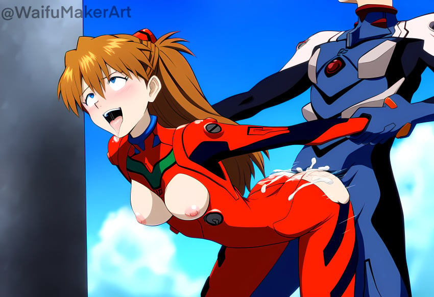 1boy 1boy1girl 1girl1boy 1girls ahe_gao ahe_gao ahoge ai_generated arms_held_back ass asuka_langley_sohryu bent_over blush cock cum cum_in_ass cum_in_pussy cum_inside doggy_style female gainax hi_res high_resolution highres huge_cock huge_nipples male male/female medium_breasts neon_genesis_evangelion open_mouth penis penis_in_pussy plugsuit rolling_eyes sex shinji_ikari tongue_out torn_clothes vaginal_penetration veiny_penis waifumakerart