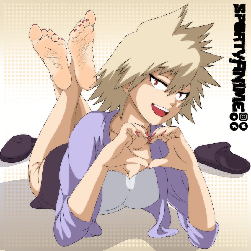 bakugou_mitsuki barefoot feet foot_fetish milf mitsuki_bakugou my_hero_academia soles sporty_anime tagme