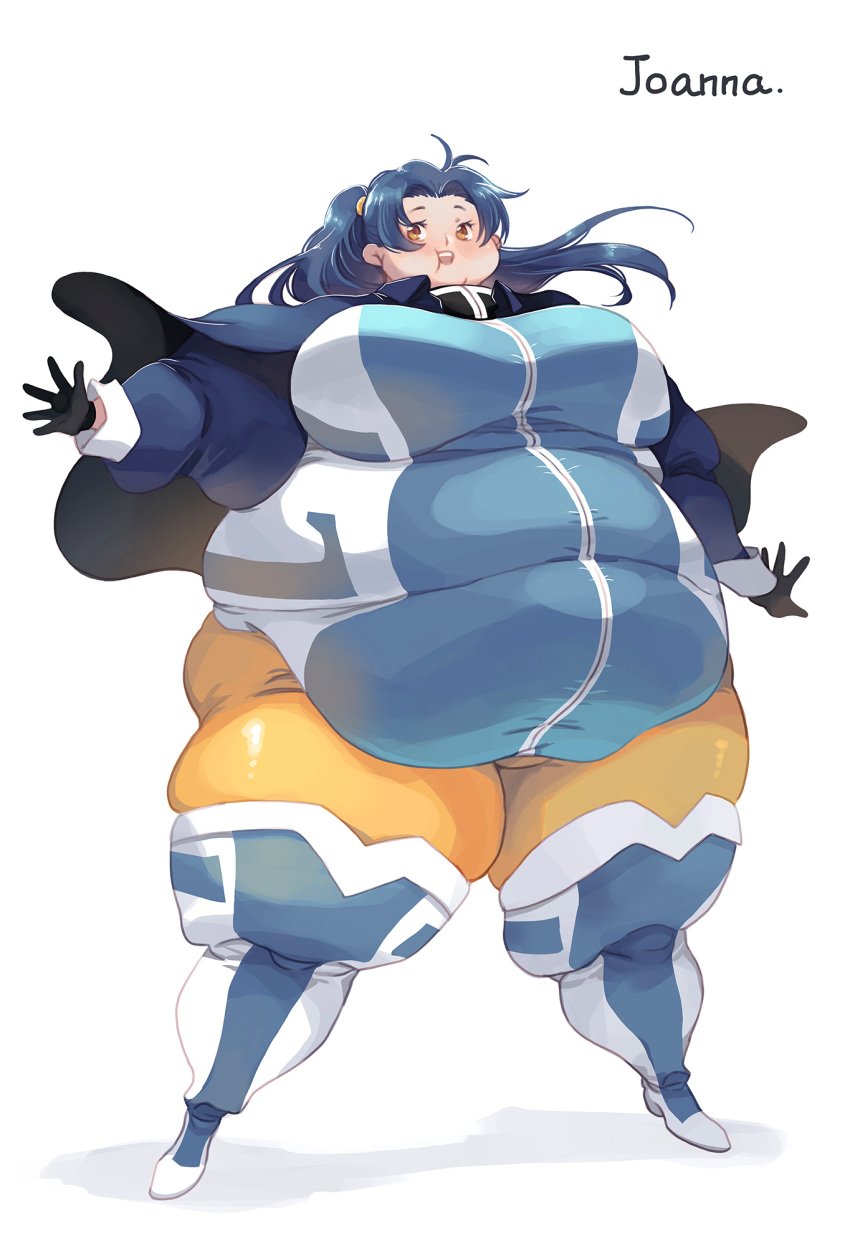 blue_hair chronoheartstudio obese_female ssbbw