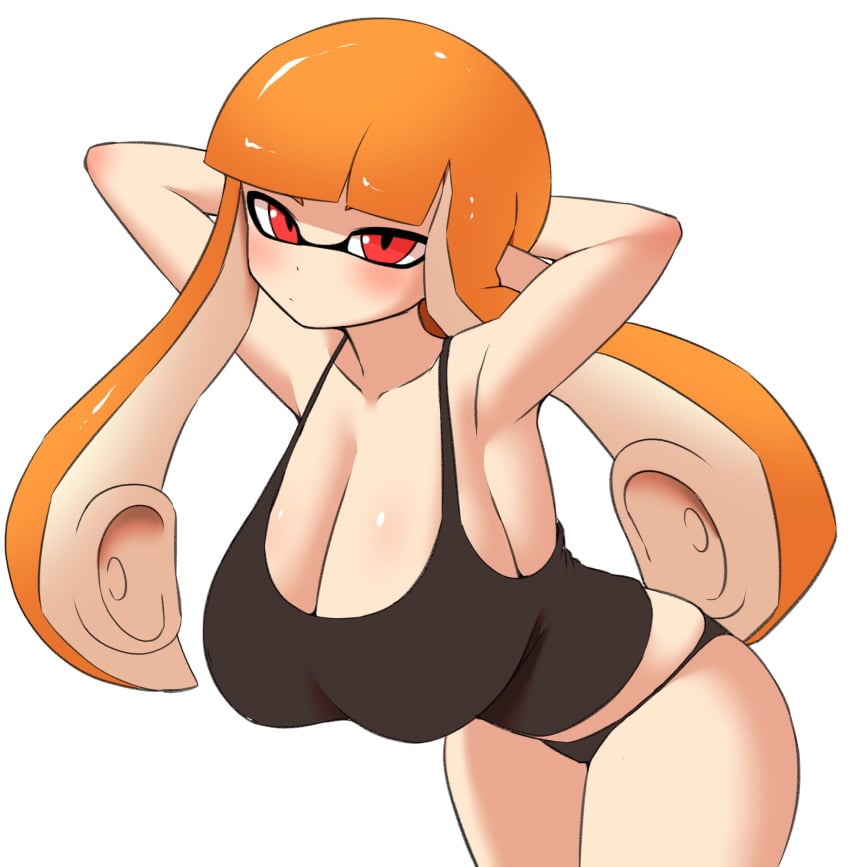 female_only inkling inkling_girl kaori_(splatoon) nintendo nobunagapero splatoon