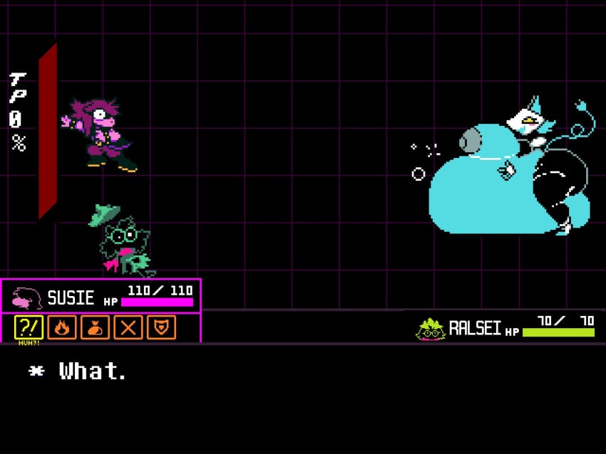 bbw big_ass big_breasts breasts bubble_butt chip_at_night deltarune female furry huge_ass huge_breasts overweight ralsei susie_(deltarune) tasque_manager_(deltarune)