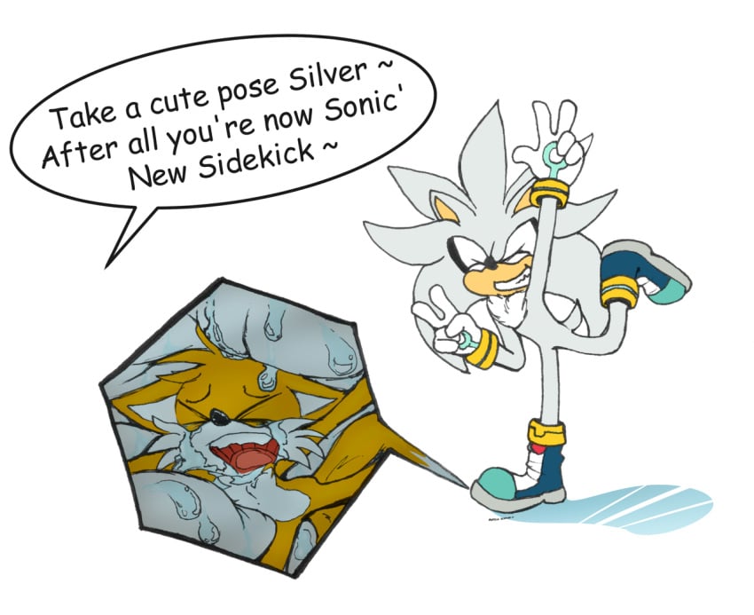 anthro bodily_fluids canid canine clothing dialogue duo english_text eulipotyphlan feet foot_fetish foot_focus foot_play forced fox hedgehog inside_clothing inside_shoe insole male male/male mammal pocketsized-tails sega silver_the_hedgehog sonic_(series) sonic_the_hedgehog_(series) speech_bubble sweat sweaty_feet tails tails_the_fox tears text trapped_in_clothing trapped_in_shoe underfoot