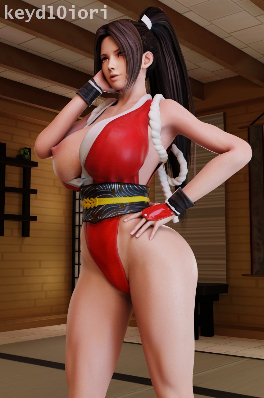 1girls asian_female brown_hair horny_female keyd10iori king_of_fighters mai_shiranui street_fighter street_fighter_6 tagme