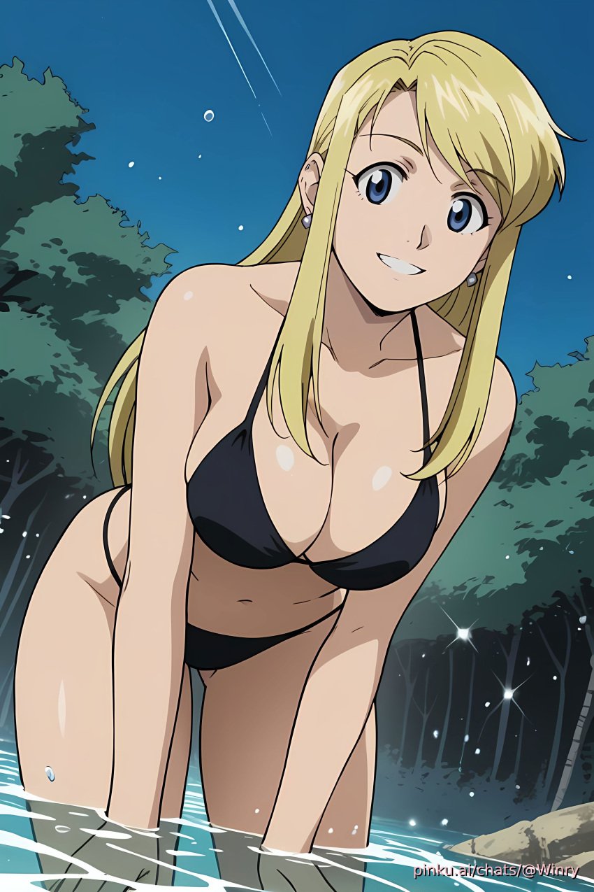 ai_generated aichat beach bikini candid ecchi fullmetal_alchemist pinku pinku.ai pinkuai swimming winry_rockbell