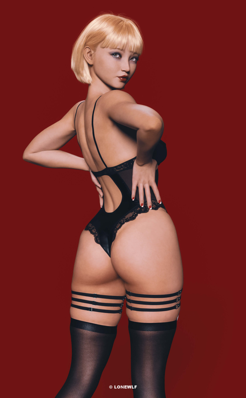 1girls 2025 3d alternate_version_available female female_only hisoka_(shamac5) image_set lingerie lingerie_only no_nude no_nudity non-nude non_nude original original_character red_background shamac5 simple_background solo tagme