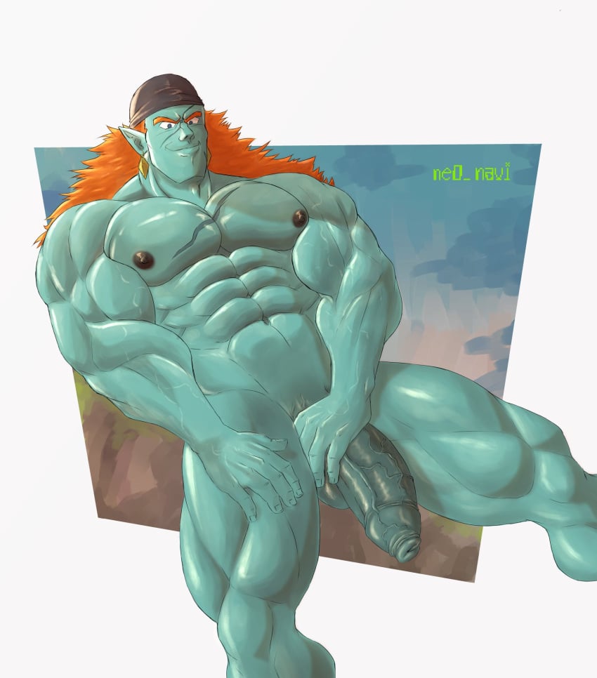 balls bara big_penis bojack dragon_ball dragon_ball_z flaccid male male_only muscles muscular ne0_navi nude penis solo solo_male