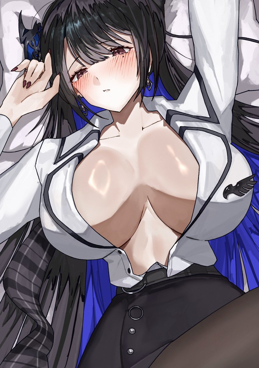 1girls artist_request huge_breasts looking_at_viewer nerissa_ravencroft virtual_youtuber