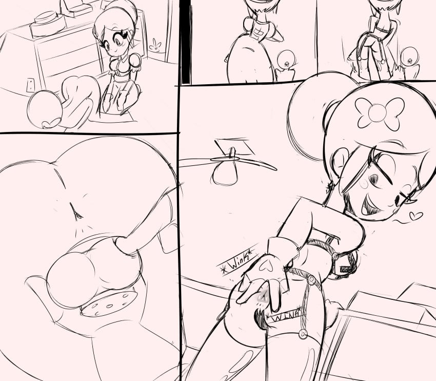 anus anus_focus anus_peek balls brawl_stars chastity_cage chastity_device comic comic_page dominant dominant_female femdom inviting inviting_to_oral latex lingerie lingerie_only papersketch piper_(brawl_stars) sketch sketch_page spread_anus spread_ass spread_butt squeezing squeezing_balls touching_balls undressed undressing