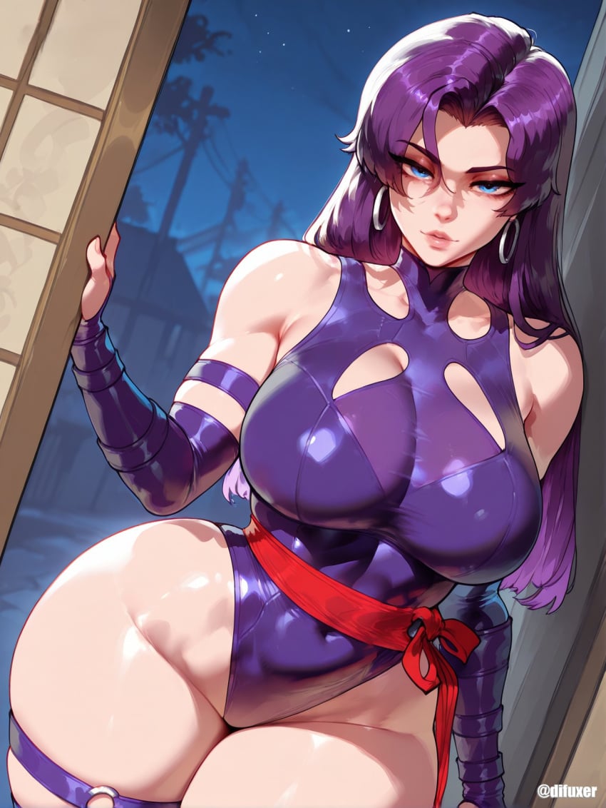 1girls ai_generated ass breasts cleavage difuxer female female_focus female_only large_ass large_breasts light-skinned_female light_skin looking_at_viewer marvel marvel_rivals psylocke psylocke_(marvel_rivals) skin_tight solo thick_thighs thighs wide_hips