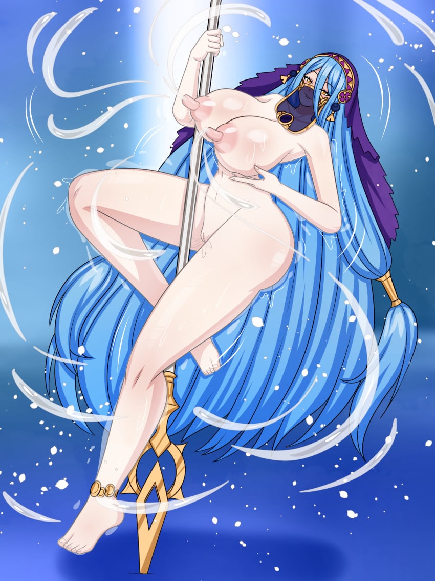 1girls areola areolae azura_(fire_emblem) azura_(performing_arts)_(fire_emblem) barefoot big_nipples blue_hair breasts commission covered_in_milk dancer dancer_outfit dancing erect_nipples female female_only fire_emblem fire_emblem_fates fire_emblem_heroes gold_eyes highres huge_breasts lactating lactation lactation_without_expressing large_breasts long_hair long_nipples looking_at_viewer loutaniart magic milk milk_stream milkbending mouth_veil mysterious_dancer nintendo nipples nude nude_female pendant perky_breasts perky_nipples pink_nipples pole pole_dancer pole_dancing prostitute puffy_nipples pussy pussy_juice seductive shaved_pussy snowflake snowflakes solo solo_female story_at_source thick_thighs veil very_long_hair wide_hips yellow_eyes