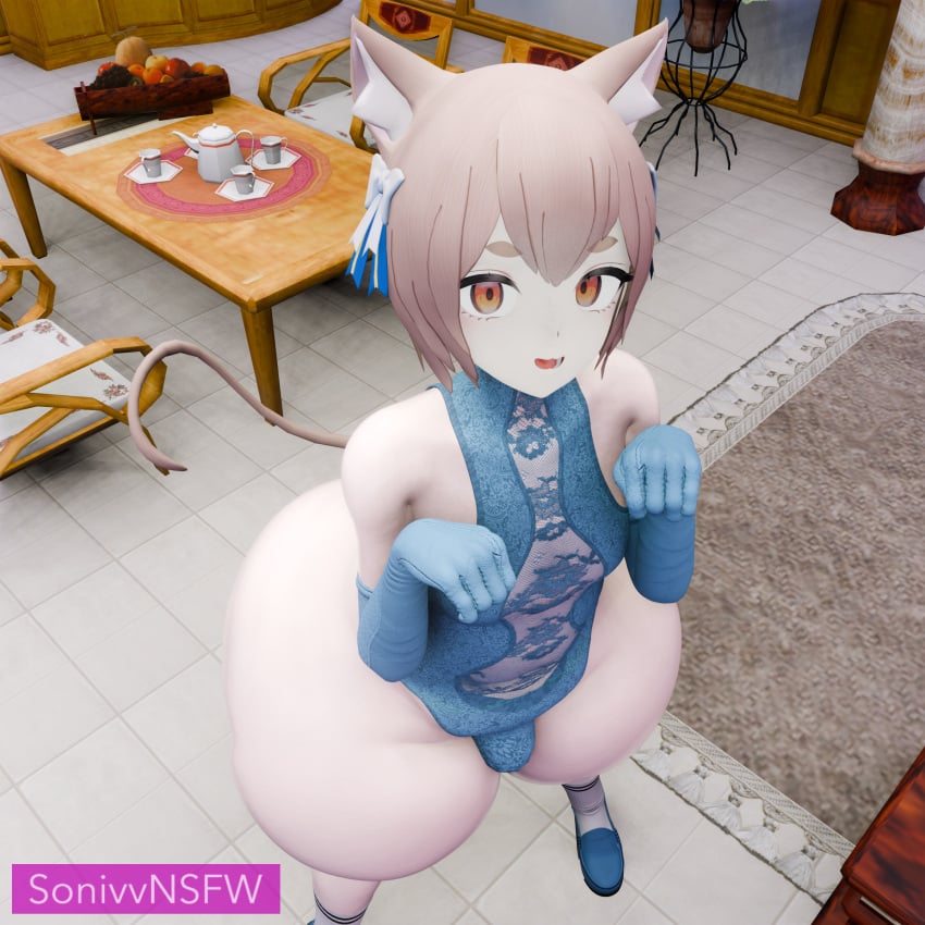 1boy 1femboy 3d ass ass_bigger_than_head big_ass bottom_heavy brown_eyes brown_hair cat_boy cat_ears cat_tail catboy colossal_ass enormous_ass fat_ass felix_argyle femboy hips_wider_than_shoulders huge_ass leotard looking_at_viewer re:zero_kara_hajimeru_isekai_seikatsu sonivvnsfw tagme thick_thighs thong_leotard wide_hips