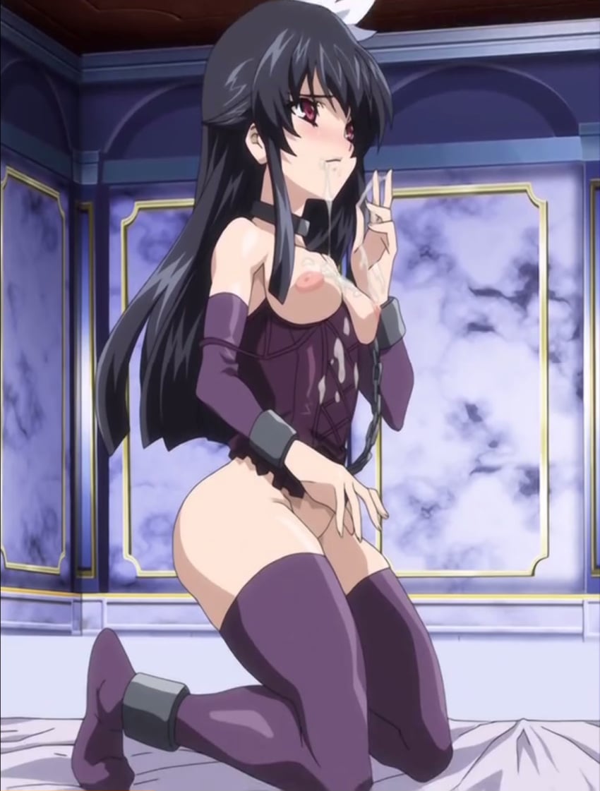 1girls 2017 bed black_hair black_lilith cecil_von_gielen cum curvy facial female female_only happy_sex human human_only legwear long_hair nipples nude panorama purple_legwear red_eyes screencap seshiru_von_gielen shiny_skin small_breasts smile space_pirate_sara thighhighs uchuu_kaizoku_sara