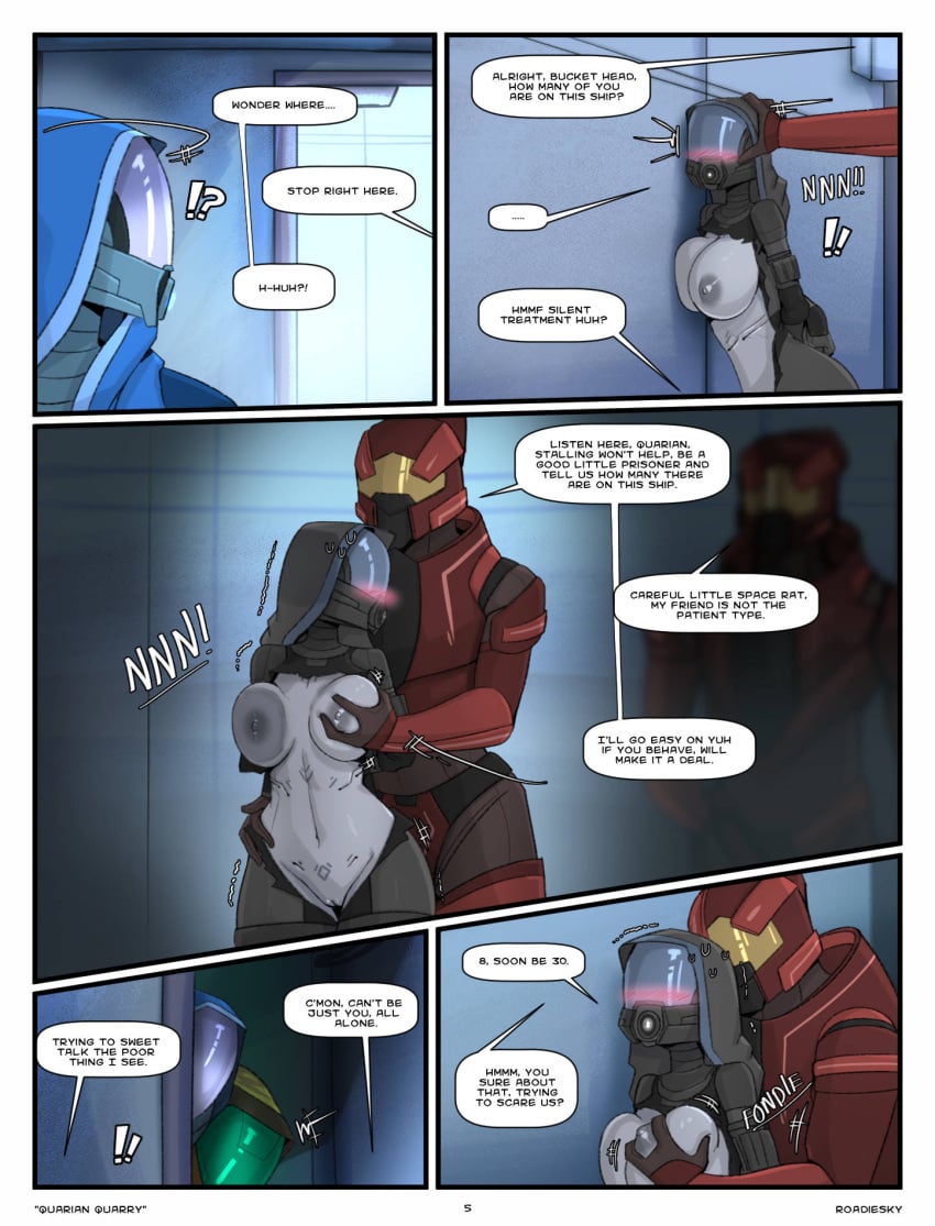 blush grope imminent_rape imminent_sex mass_effect page_5 quarian roadiesky