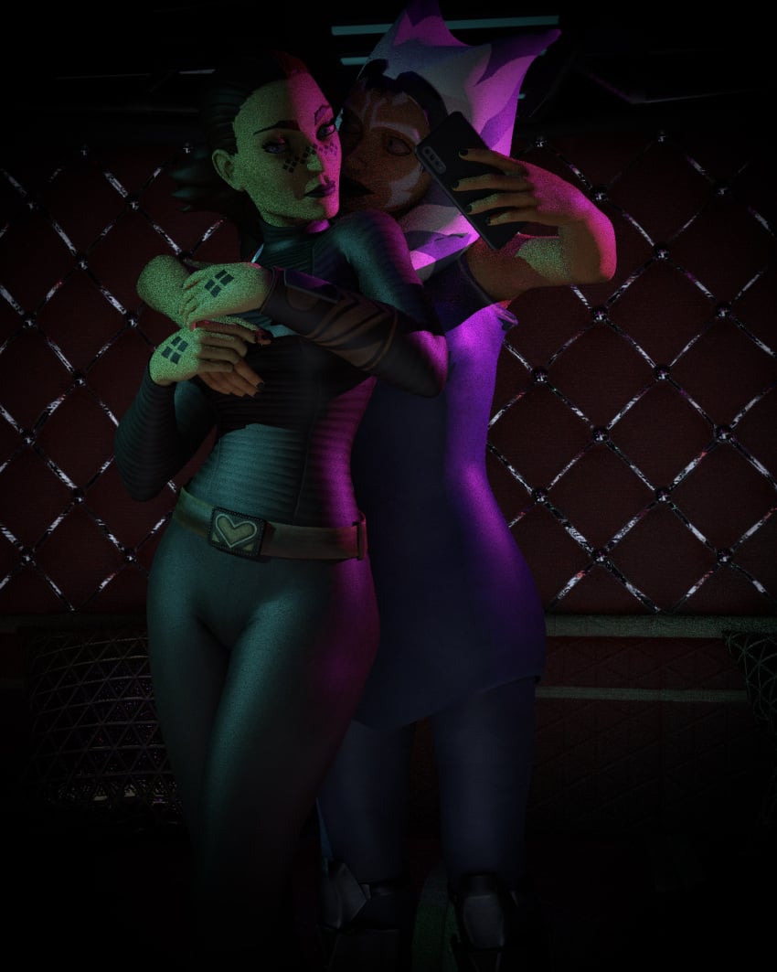 3d ahsoka_tano barriss_offee clone_wars club pollonix13 selfie sfw star_wars yuri