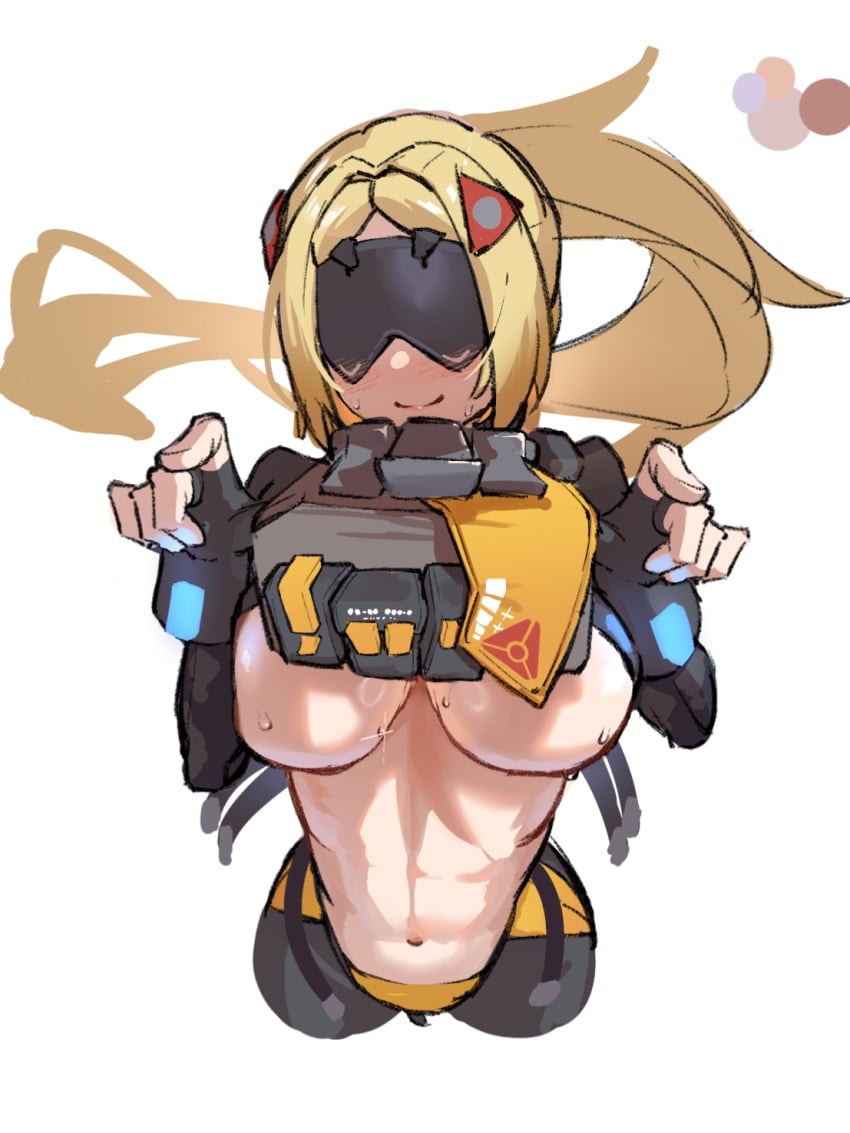 1girls 2025 2d 2d_(artwork) 2d_artwork ae_h1ryu big_breasts big_breasts blindfold blindfolded blindfolded_female blonde_female blonde_hair breasts female female female_focus female_only hoyoverse human mask masked masked_female mihoyo mihoyo_technology_(shanghai)_co._ltd. military military_uniform muscular_female press tactical tactical_clothes tactical_gear tactical_nudity tactical_vest trigger_(zenless_zone_zero) zenless_zone_zero