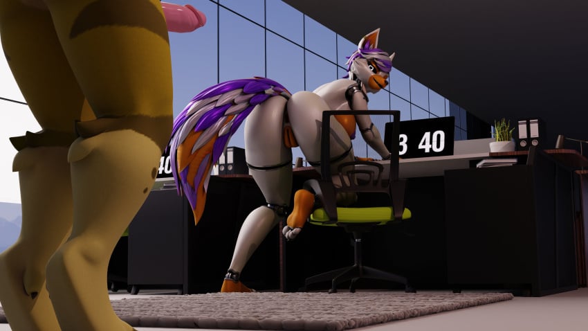 16:9 3d absurd_res animatronic anthro anus ass bent_over big_breasts blender_(artwork) breasts canid canine chair day digital_media_(artwork) digitigrade duo electronics female five_nights_at_freddy&#039;s five_nights_at_freddy&#039;s_world fox furniture genitals hi_res humanoid_genitalia humanoid_penis inside lagomorph leporid lolbit_(fnaf) looking_at_another looking_back looking_back_at_another machine male mammal monitor mrs_dexie nipples on_chair penis plant plant_pot plump_labia potted_plant pussy rabbit rear_view robot robot_anthro scottgames side_boob smile smiling_at_another solo_focus springy_(springycharna) thick_thighs widescreen window