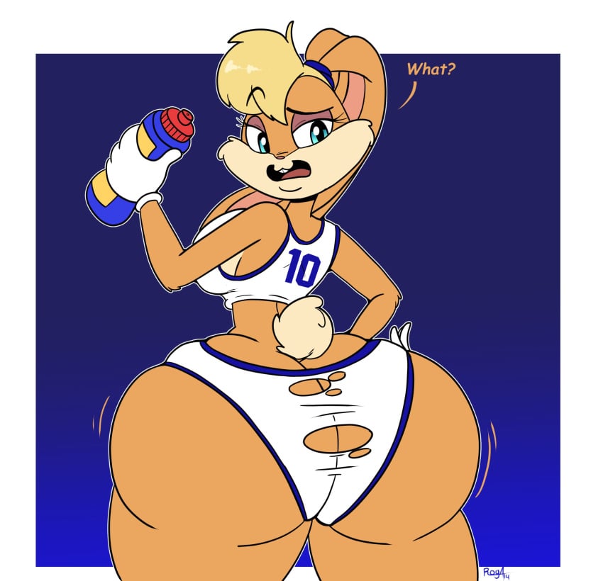 ass_expansion ass_jiggle lola_bunny ripped_clothing ripped_shorts roga14 thick_ass