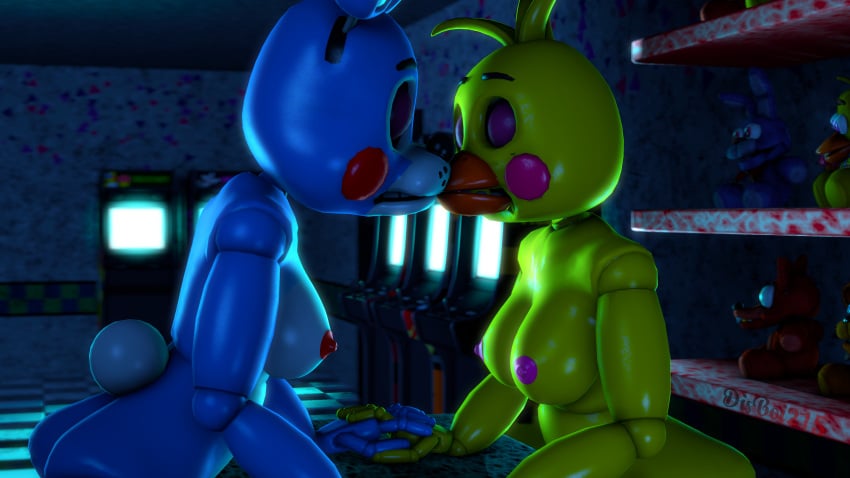 3d 4k animatronic animatronic_female arcade_machine bird bird_girl blue_body bonnie_(fnaf) bunny bunny_ears bunny_girl bunny_tail chica_(fnaf) closed_eyes cotton_tail disboi215 female_only fingers_interlocked five_nights_at_freddy's five_nights_at_freddy's_2 fnaf foxy_(fnaf) freddy_(fnaf) highres holding_hands kissing kissing lesbian_kiss metallic_body pink_cheeks pink_nipples plushie rabbit rabbit_ears rabbit_girl rabbit_tail red_cheeks red_nipples robot rosy_cheeks sfm shiny_skin source_filmmaker toy_bonnie_(fnaf) toy_chica_(fnaf) white_body wholesome yellow_body yuri