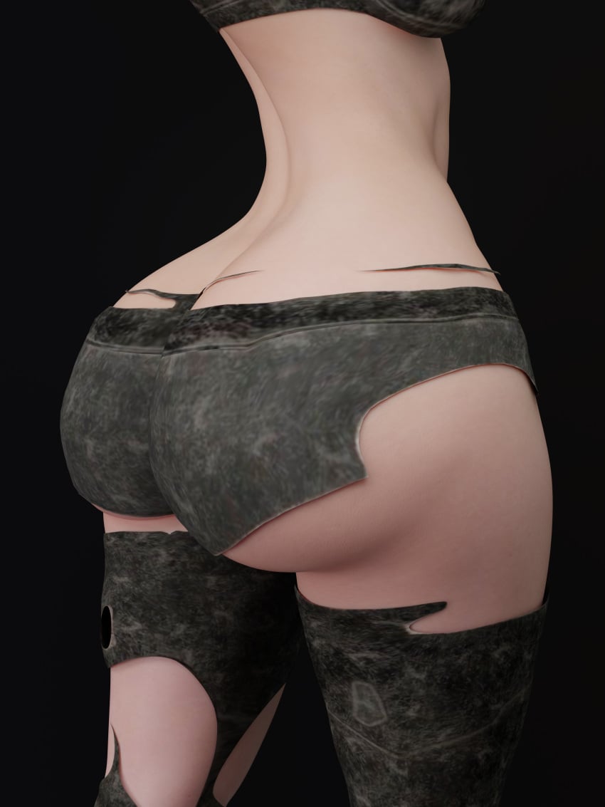 3d blender cpt-flapjack huge_ass keyd10iori lieutenant_flapjack nier:_automata thick_ass thick_butt thick_hips thick_thighs thighhighs yorha_a2