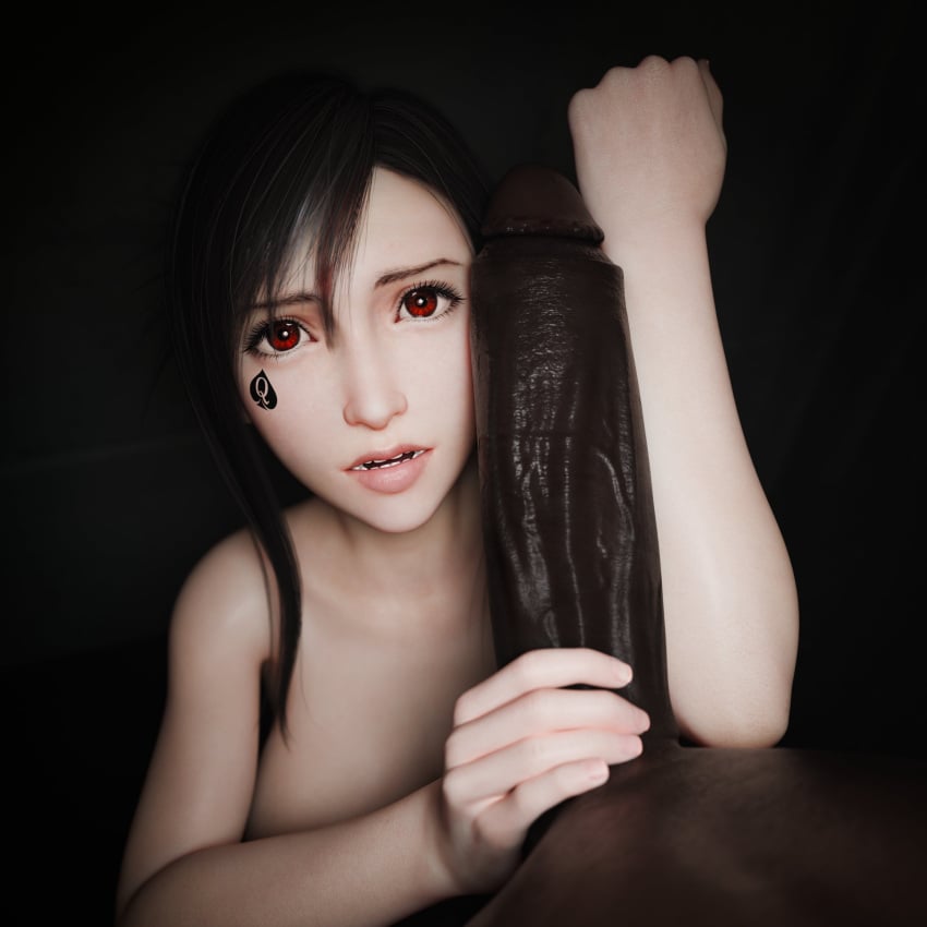 1boy 1girls 2026 3d big_penis black_hair blender bodily_fluids breasts comparing comparing_penis comparing_to_arm dark-skinned_male dark_skin derpderp duo erection face_tattoo female final_fantasy final_fantasy_vii final_fantasy_vii_remake forearm_cock front_view hair hair_between_eyes hi_res holding_penis human human_only interracial large_penis light-skinned_female light_skin long_hair looking_at_viewer madrugasfm male male/female male_pov mustard_sfm partial_male penis penis_against_face penis_awe penis_grab penis_measuring penis_on_cheek penis_on_face pov pov_eye_contact qos qos_tattoo queen_of_spades raceplay red_eyes size_comparison straight tattoo teeth tifa_lockhart unseen_male_face very_dark_skin