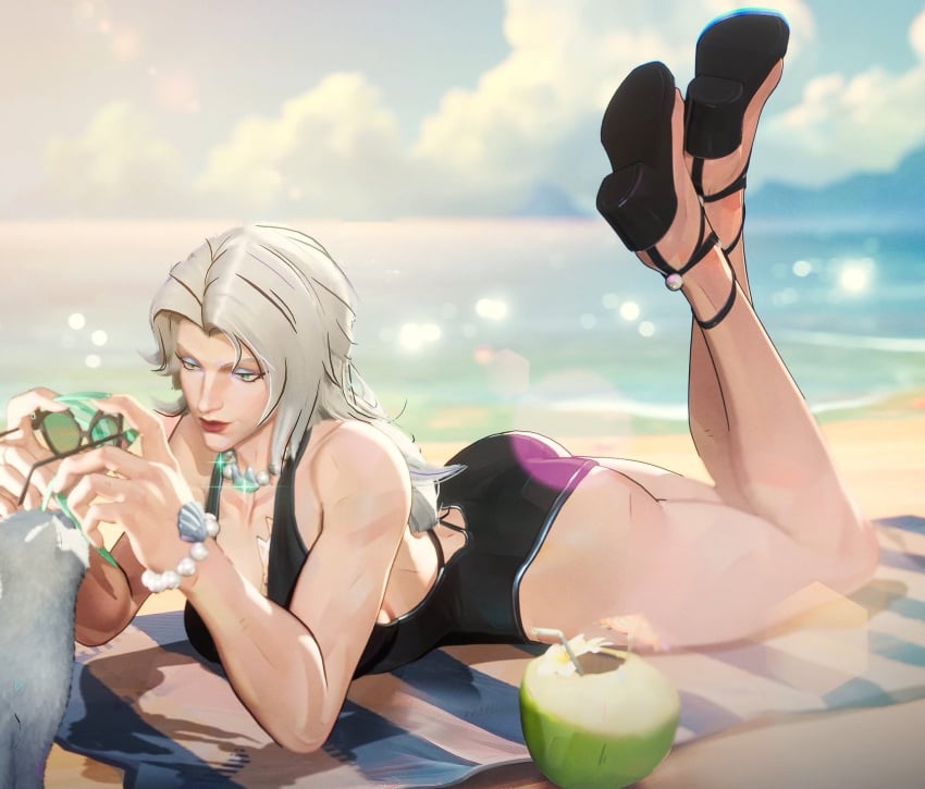 ass_focus big_ass big_breasts black_cat_(marvel) black_cat_(marvel_rivals) cleavage felicia_hardy female female_only marvel marvel_rivals official_art thick_thighs voluptuous voluptuous_body voluptuous_female