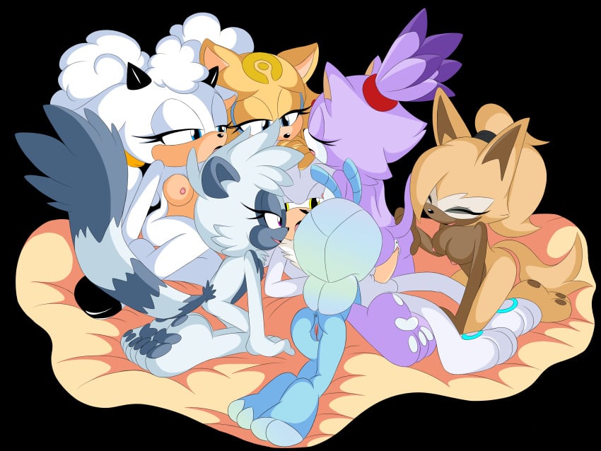 blaze_the_cat gold_the_tenrec j_nsfw jewel_the_beetle lanolin lanolin_the_sheep silver_the_hedgehog sonic_(series) sonic_the_hedgehog_(series) tangle_the_lemur whisper_the_wolf