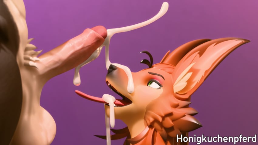 16:9 3d_(artwork) anthro ashley_(thinecrawler) athena_(dayumboai) balls bodily_fluids canid canine cum cum_in_mouth cum_inside cum_on_face cumshot digital_media_(artwork) duo ejaculation female foreskin genital_fluids genitals gynomorph gynomorph/female honigkuchenpferd humanoid_genitalia intersex intersex/female long_ears mammal maned_wolf penis tongue tongue_out widescreen