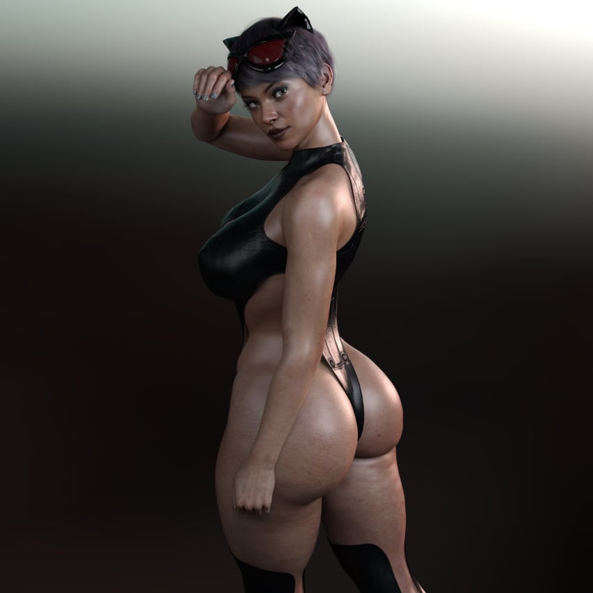 1girls 3d abs ass batman_(series) big_ass big_breasts bubble_ass bubble_butt catwoman catwoman_(injustice) dc dc_comics female female_focus gm_studios injustice_2 massive_ass thick_thighs