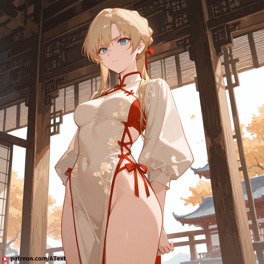 ai_generated beautfiul_background chinese_style_architecture glaring medium_breasts stunning_backgroud ten'ou_haruka thigh_sex