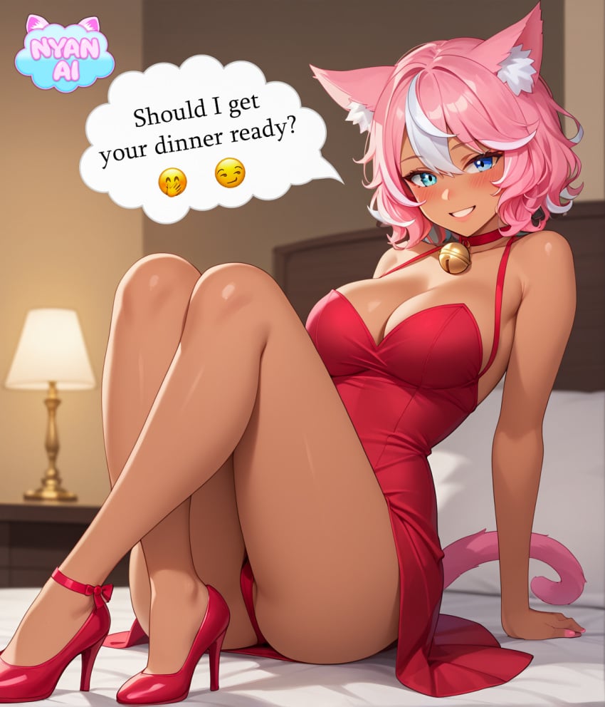 2d ai ai_art ai_assisted ai_generated ai_slut athletic bed bedroom bell_collar big_breasts blue_eyes blue_eyes_female blue_eyess breasts cat_ears cat_girl catgirl catgirl_ears cleavage curvaceous_figure curvy_female cutie emoji feet female female_focus fit_female front_view girl hair_highlights heels hentai high_heels highheels huge_breasts humanoid kneeling lewd looking_at_viewer mature_female mature_woman midriff naughty nsfw nyan_ai nyanai outfit panties pink_hair porn pose red red_collar red_dress roleplay sexy shiny_skin short_hair skimpy skimpy_dress smile solo speech speech_bubble stomach tan tan_skin tanned tease text text_bubble uncensored underwear valentines valentines_day voluptuous voluptuous_female white_hair wholesome words