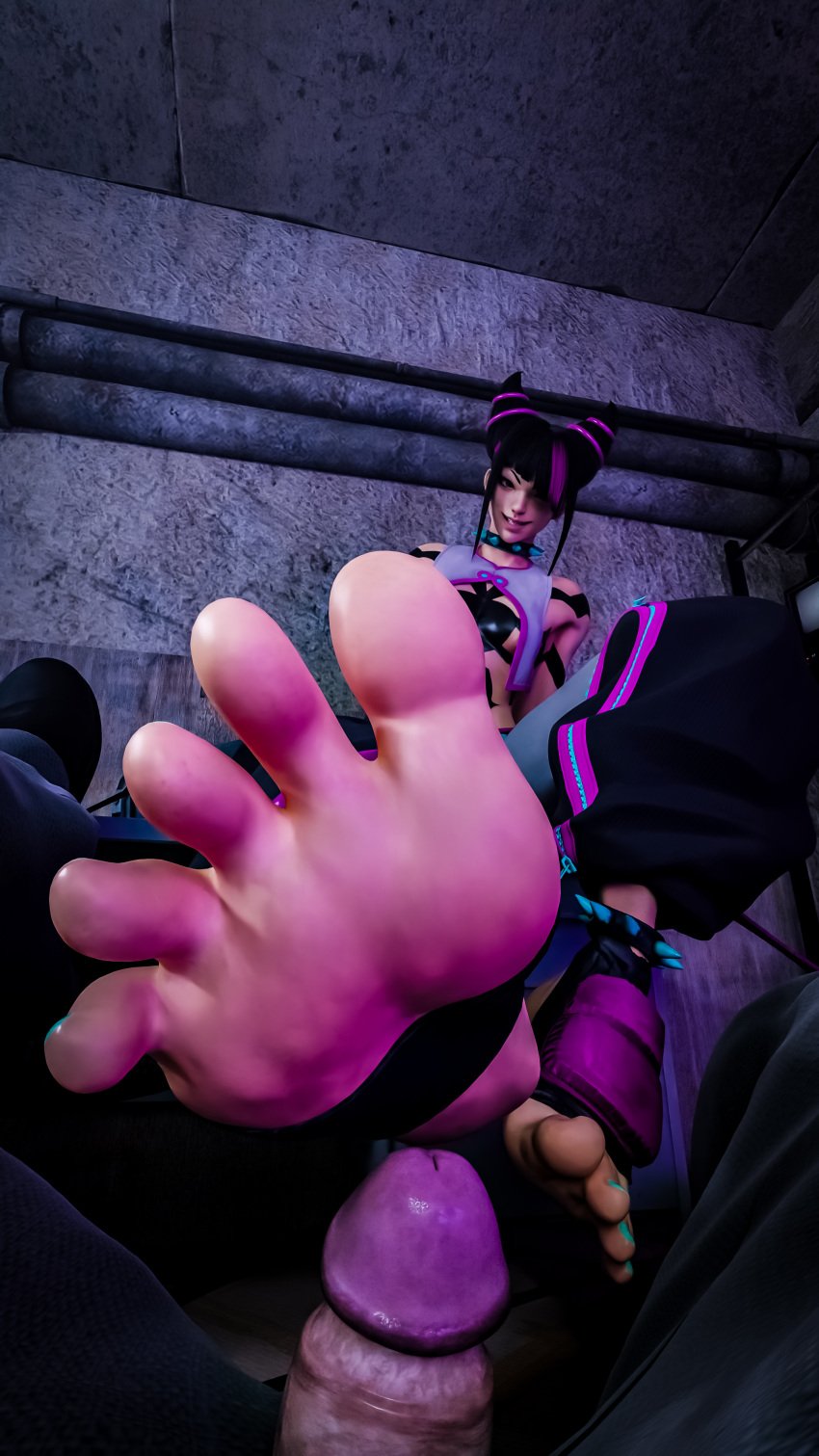 4k big_feet blender feet huge_feet juri_han lucyfier street_fighter street_fighter_6 toes twitter_username