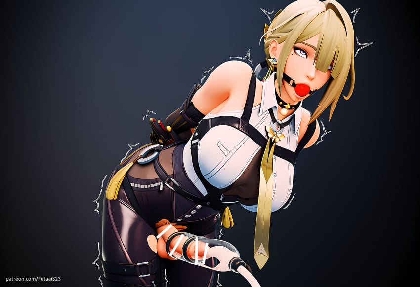 1futa 3d ai_generated arms_behind_back ball_gag bondage cum cum_in_milking_machine evelyn_chevalier forced forced_orgasm futa_only futaais23 futanari gagged hands_behind_head intersex milking_cum milking_machine penis penis_milking penis_milking_machine semen_collecting_machine sex_toy solo yellow_hair zenless_zone_zero