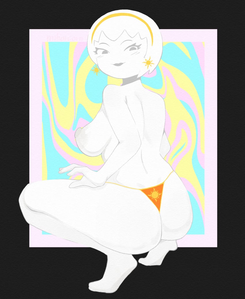 ass big_breasts hi_res homestuck miliandpaint rose_lalonde simple_background