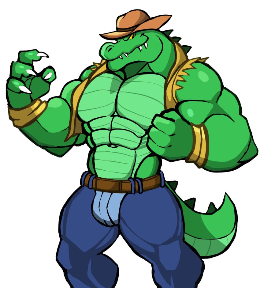 alligator alligatorid anthro balls bara barazoku bulge darknaigart flaccid leatherhead male male_only muscles muscular penis scalie solo solo_male teenage_mutant_ninja_turtles tmnt