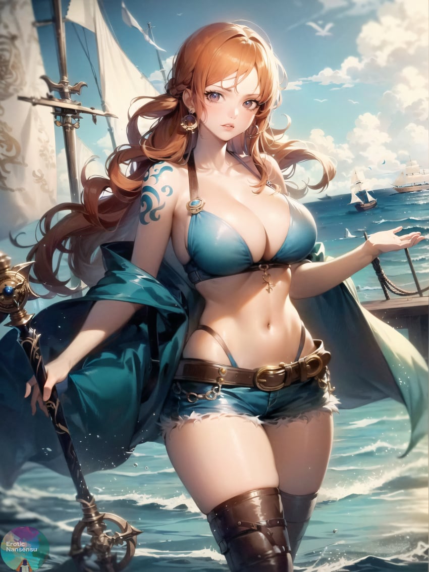 ai_generated erotic_nansensu female female_only nami_(one_piece) one_piece