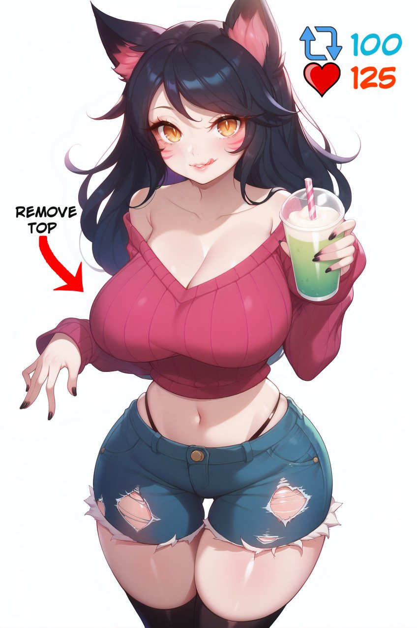 1girls 2024 ahri ai_assisted ai_generated big_breasts black_hair breasts edit edited edited_image female female_focus female_only fox fox_ears fox_girl heart huge_breasts large_breasts league_of_legends league_of_legends:_wild_rift licking_lips massive_breasts retweet_challenge riot_games self_upload solo solo_female solo_focus stable_diffusion strip_game tagme twitter_strip_game_(meme) uncensored wardens watermark yellow_eyes