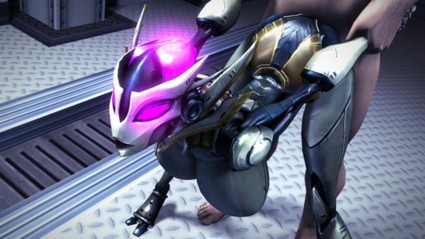 2016 3d ass balls big_breasts big_butt breasts duo female huge_breasts human human_penetrating machine male mechari purple_eyes robot robot_girl sex source_filmmaker straight uwotinfokm8 video_games wide_hips wildstar