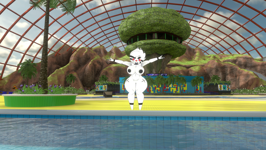 3d 3d_(artwork) fazclaire's_nightclub female fnia marie_(cryptia) solo vrchat vrchat_avatar waterpark