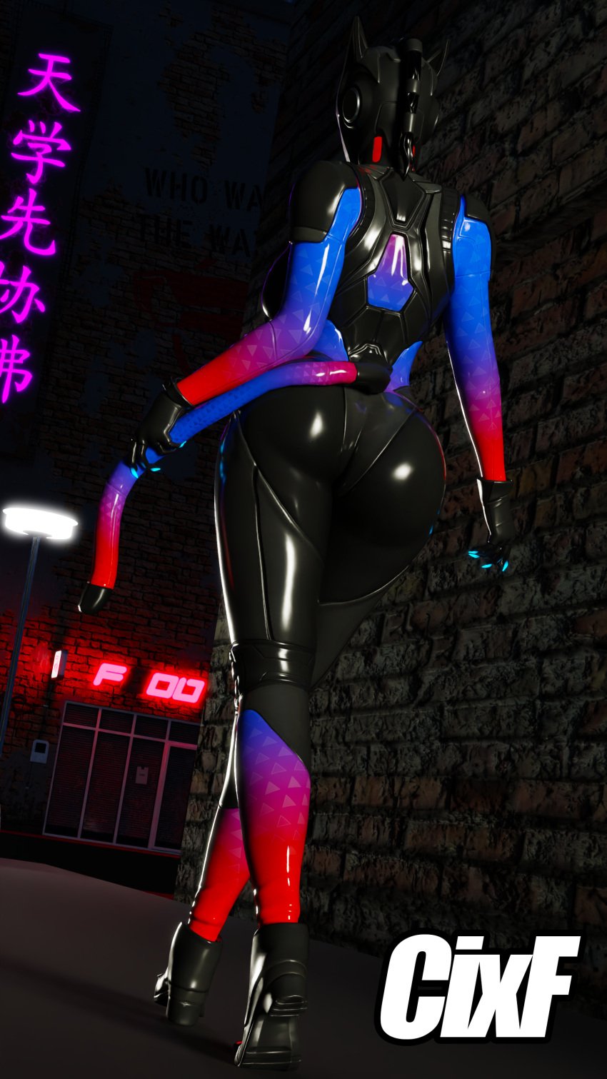 3d big_ass body_suit cixf female fortnite full_body full_body_suit lynx_(fortnite) thick_thighs